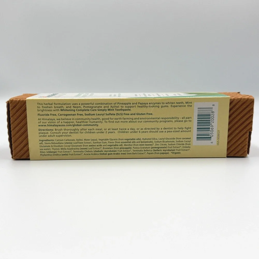 Himalaya Botanique Whitening Complete Care Toothpaste 5.29oz Simple Mint 3pk NEW